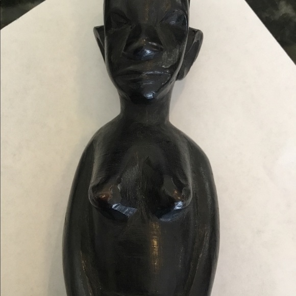 Vintage Africana Hand Carved Statue